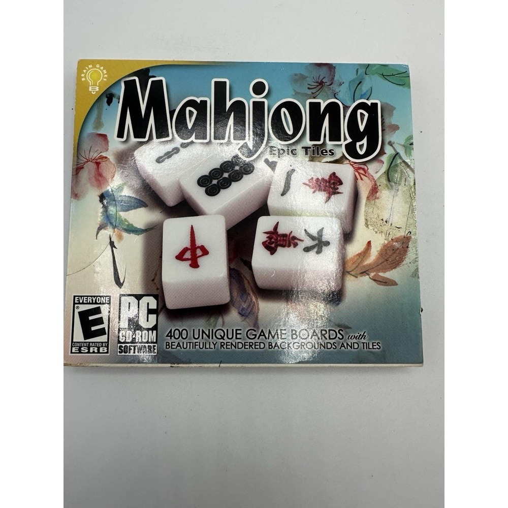 Mahjong Epic 400 Unique‎ Game Boards PC CD Rom Game (Rated E)